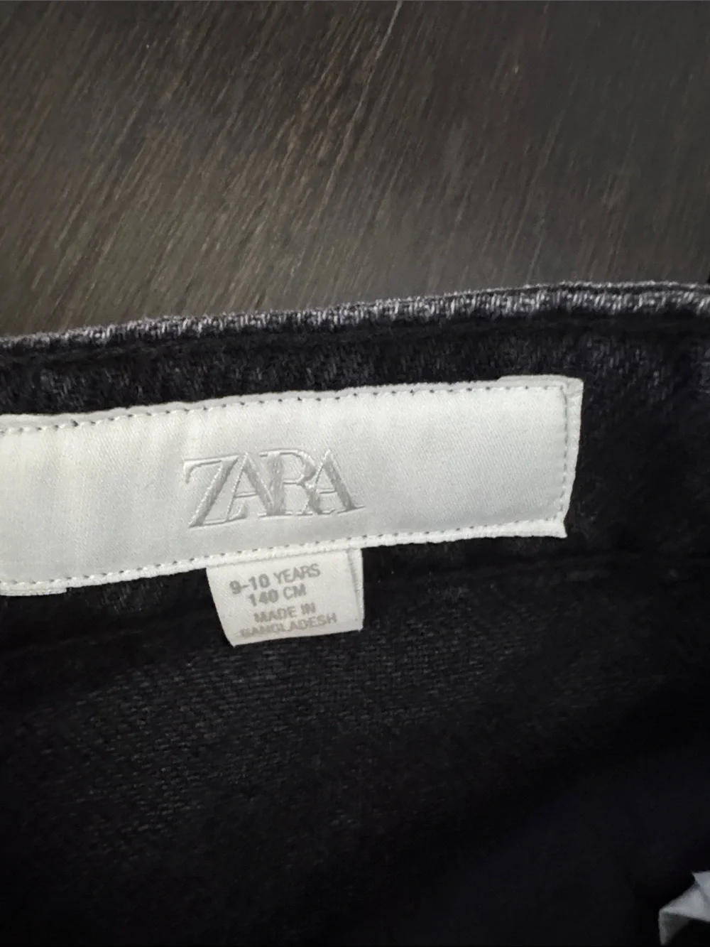 Zara Black Wide-Leg Jeans with Silver Star Studs